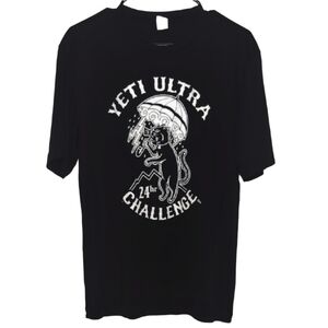 Yeti Ultra 24hr‎ Challenge Men's Medium Black Stretchy Short Sleeve Tee Shirt